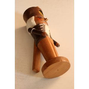 Handmade wooden nutcracker, made in Erzgebirge/East Germany, vintage from the 1960s