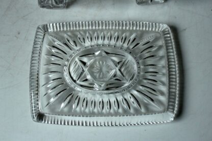 Art Deco cut crystal glass cigarette box with lid, jewelry box, comes direct from the 1930s - Image 4
