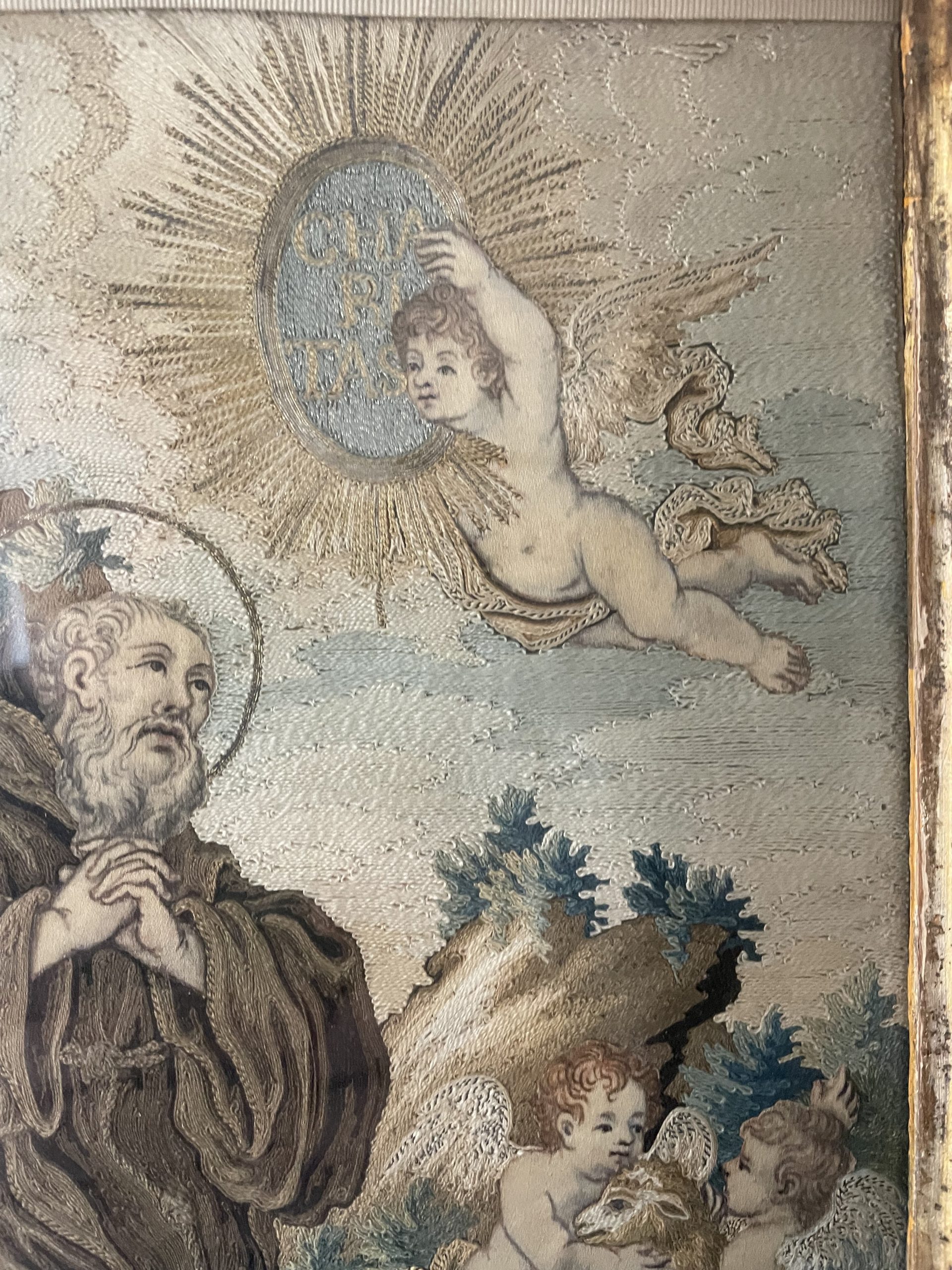 18th Century Saint Francis of Paola with Cherubs