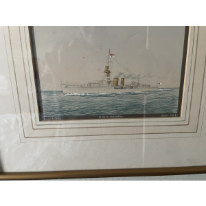 Watercolour of HMS Colombo