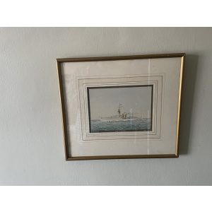 Watercolour of HMS Colombo