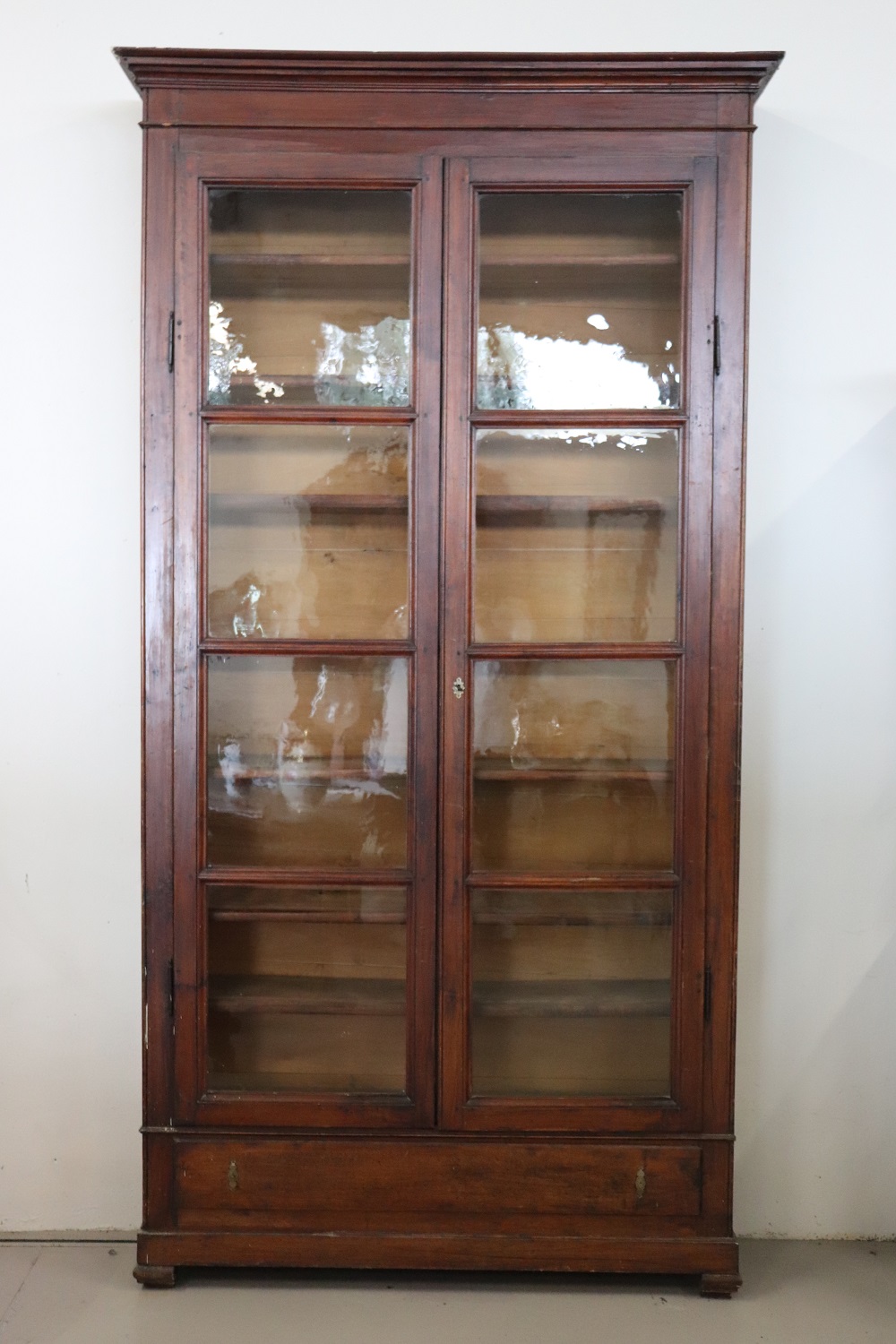 19th Century Poplar Wood Bookcase