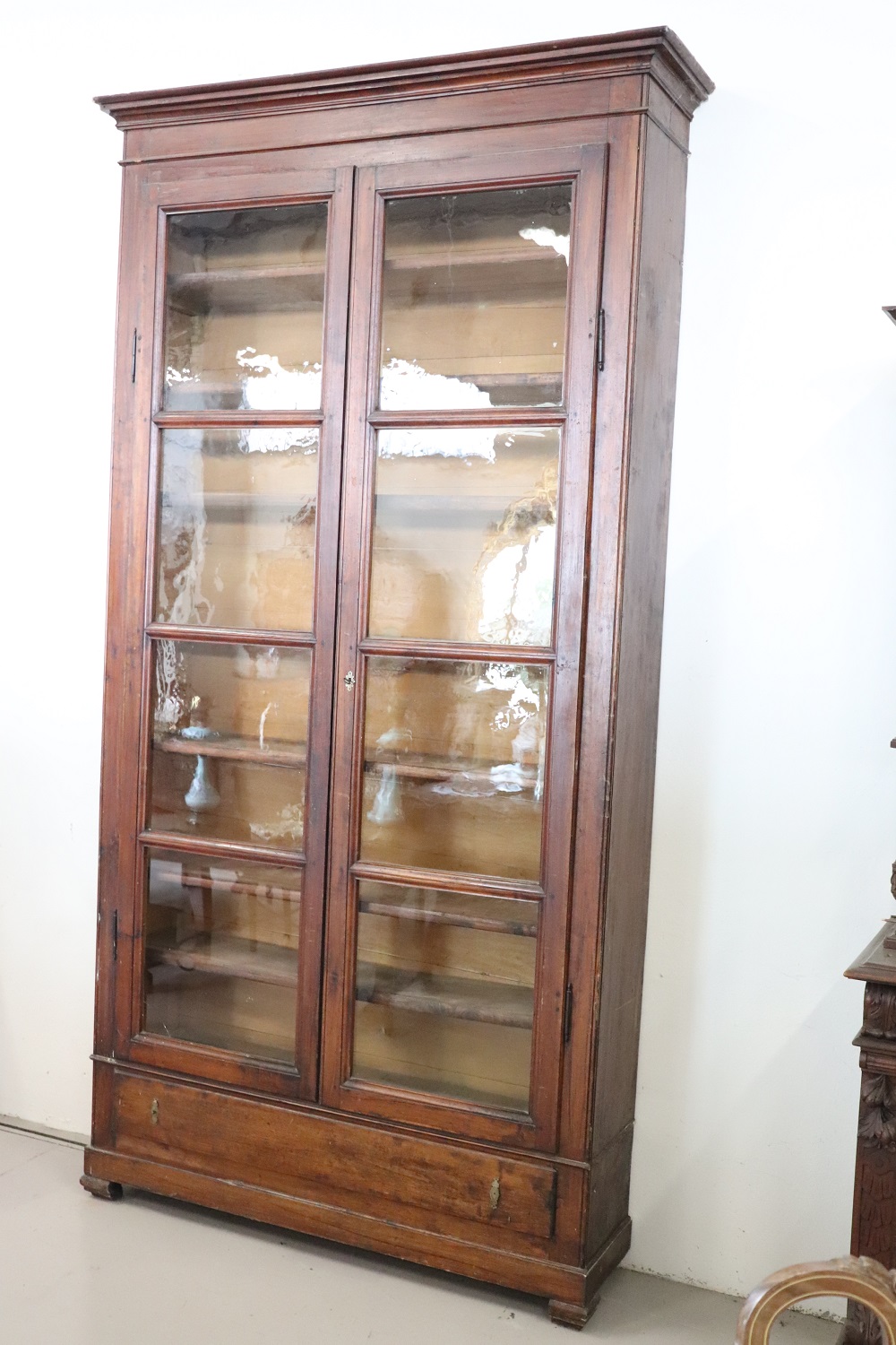 19th Century Poplar Wood Bookcase