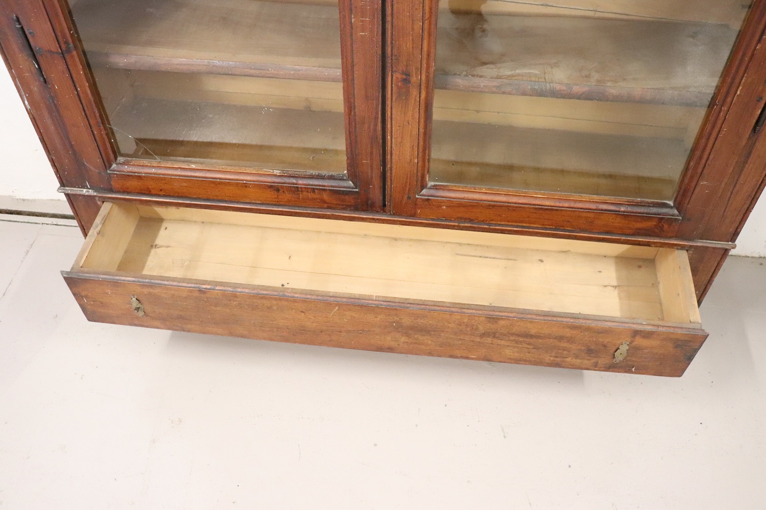 19th Century Poplar Wood Bookcase