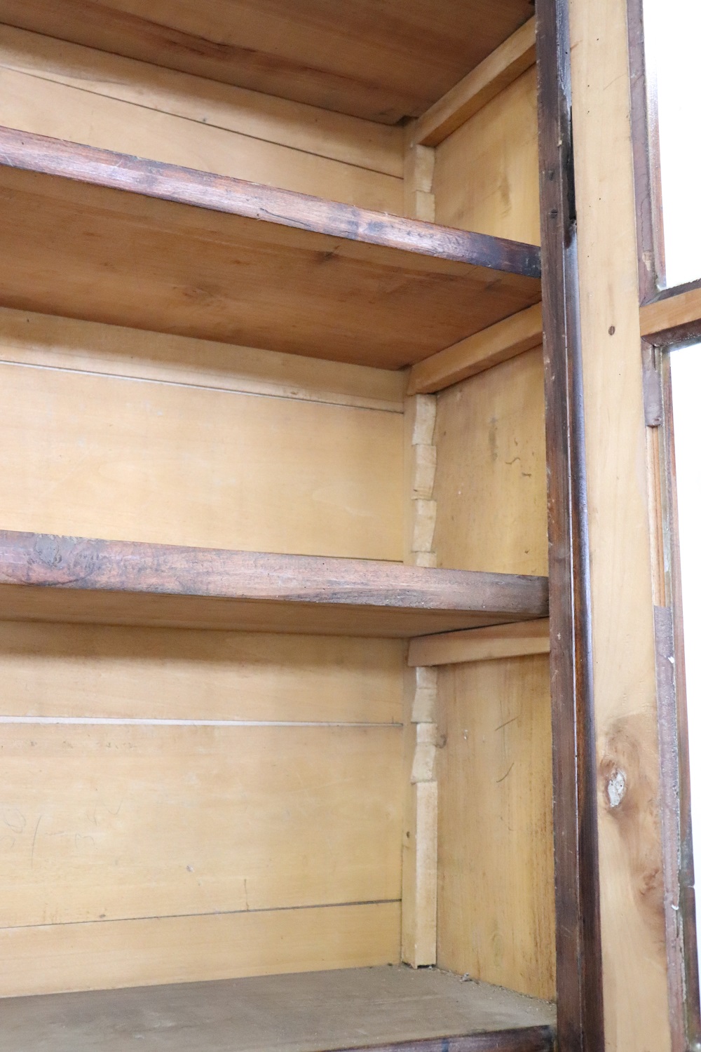19th Century Poplar Wood Bookcase