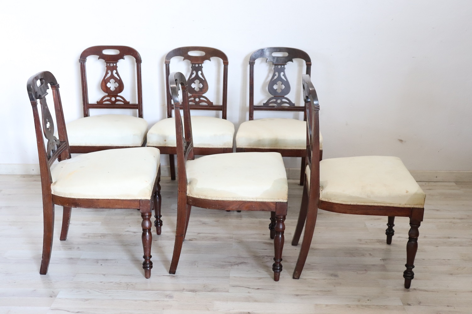 19th Century English Dining Chairs, Set of 6