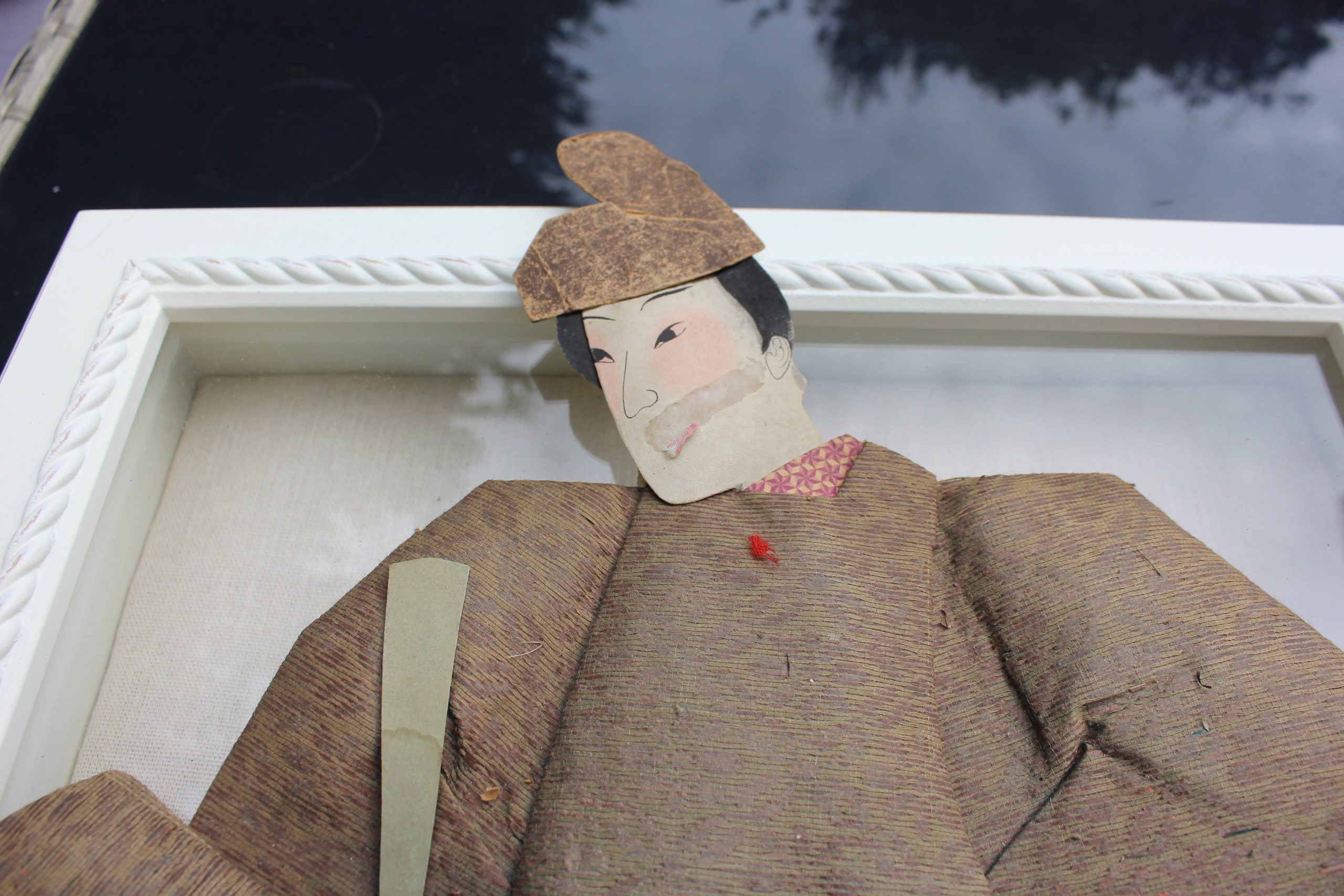Antique Japanese Silk Brocade Oshie Art Geisha Puppet Dolls
