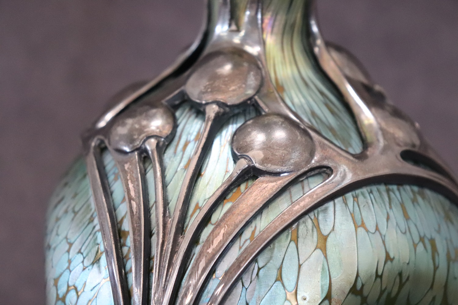 Art Nouveau Vase by Moritz Hacker and Johann Loetz Witwe, 1900s