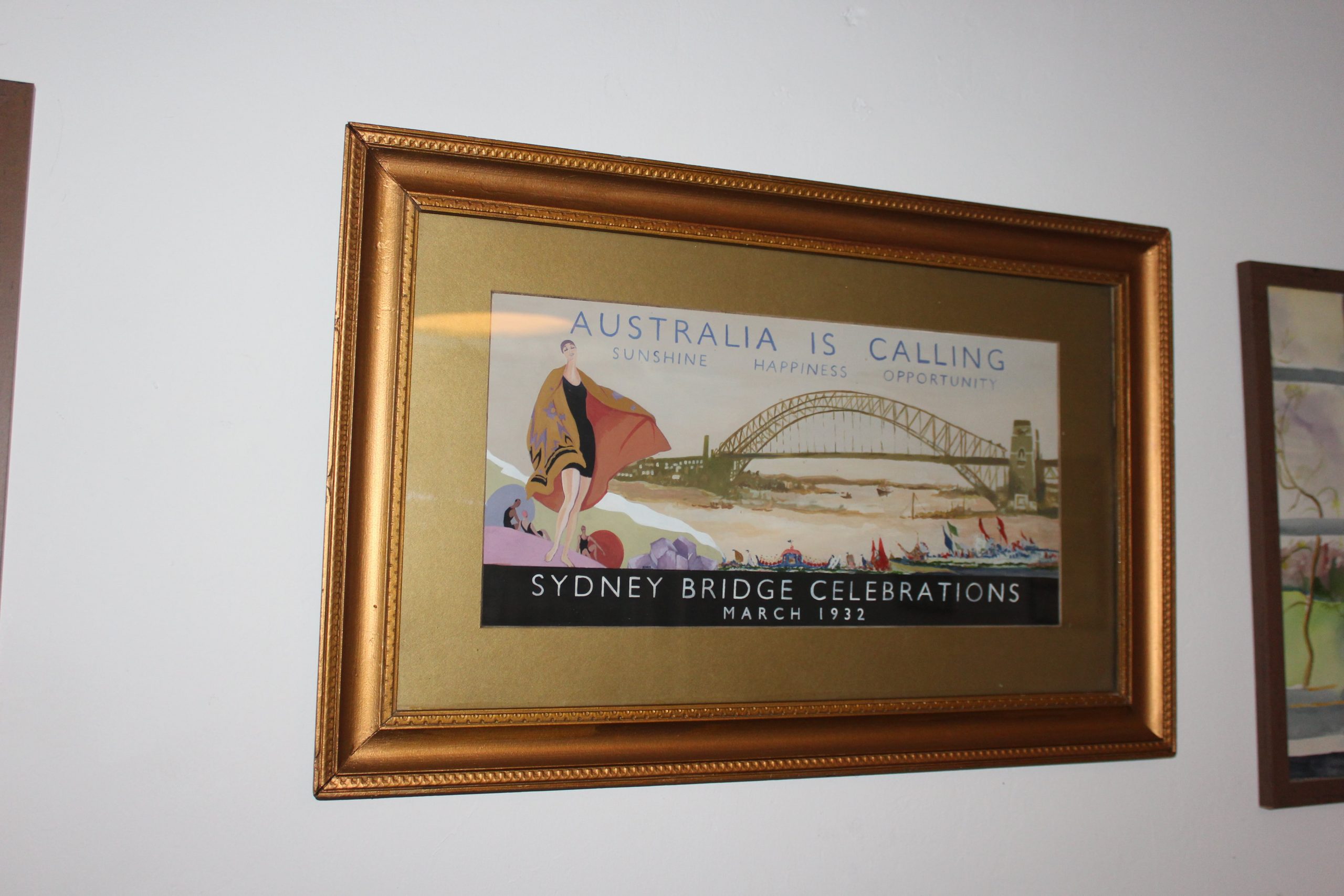 Sydney Harbour Bridge Australian Original Poster Design 1932 Attrib To Douglas Annand