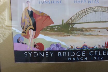 Sydney Harbour Bridge Australian Original Poster Design 1932 Attrib To Douglas Annand - Image 5