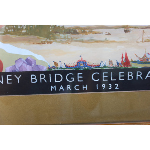 Sydney Harbour Bridge Australian Original Poster Design 1932 Attrib To Douglas Annand