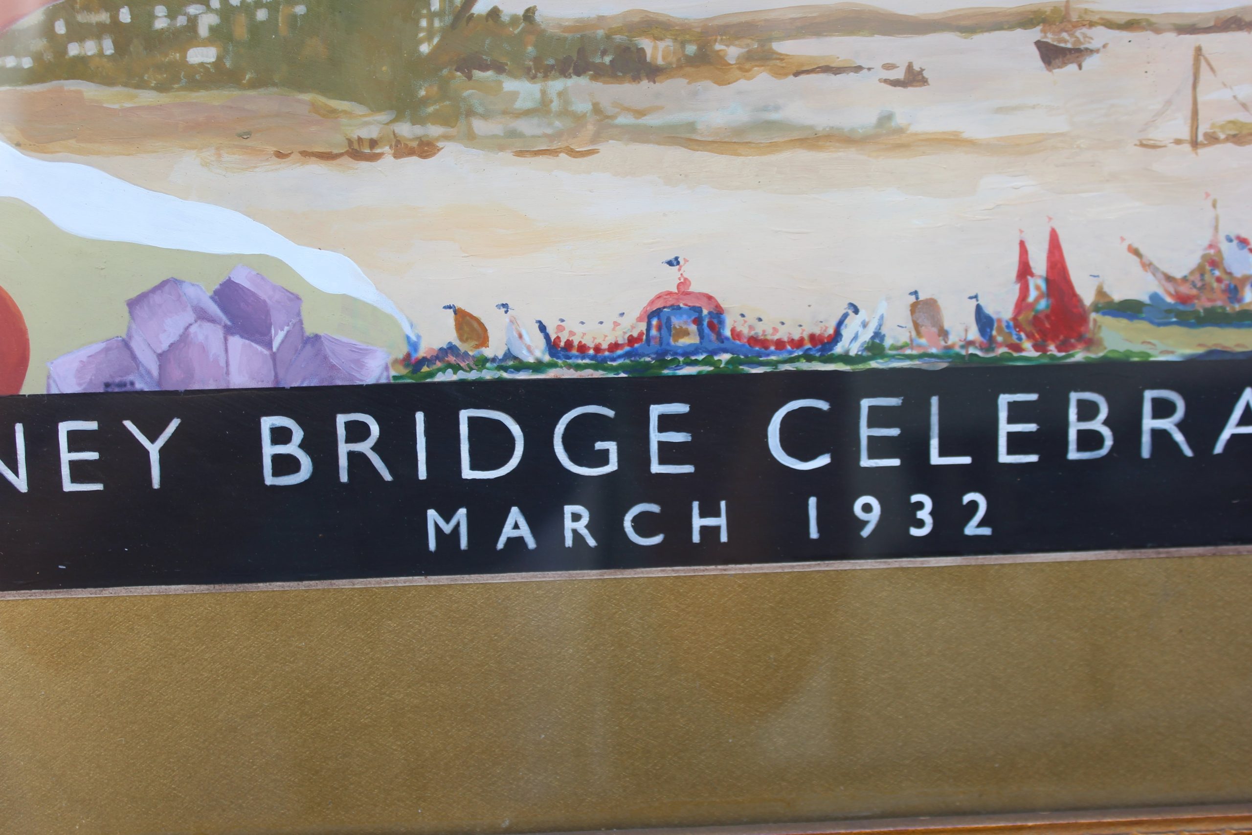 Sydney Harbour Bridge Australian Original Poster Design 1932 Attrib To Douglas Annand