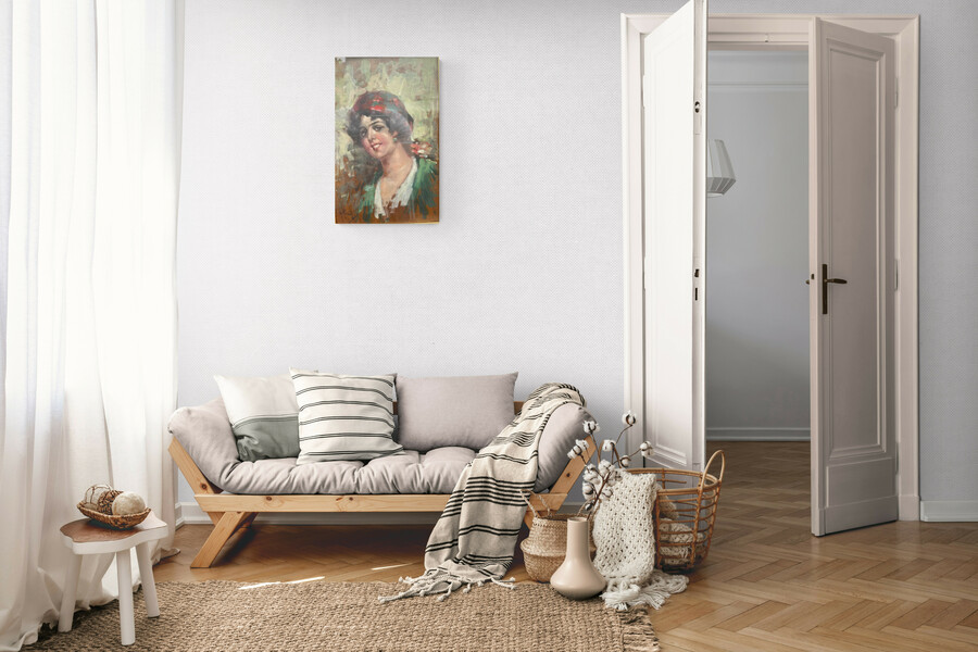 Painting Of A Italian girl from Naples
