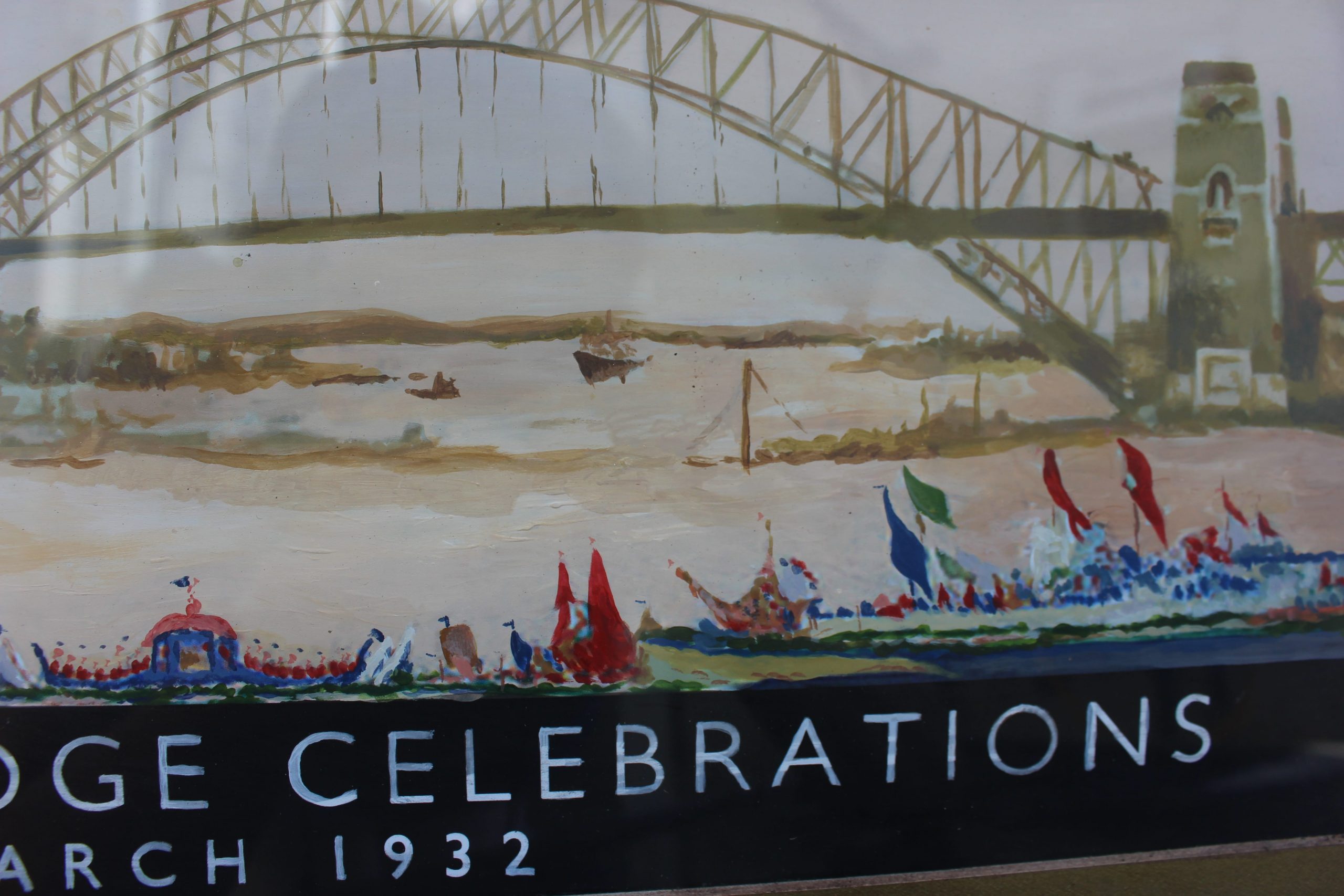 Sydney Harbour Bridge Australian Original Poster Design 1932 Attrib To Douglas Annand