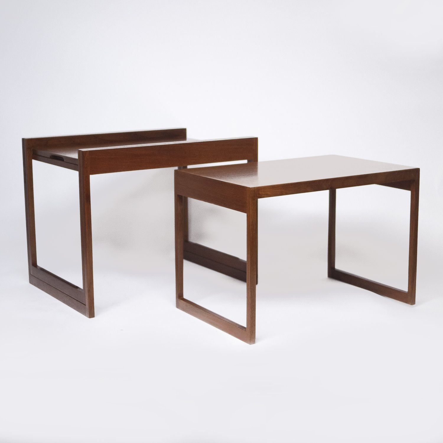 Danish Teak Stacking Nest Of Tables By Illum Wikkelso For CFC Silkeborg, 1960s