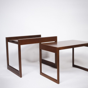 Danish Teak Stacking Nest Of Tables By Illum Wikkelso For CFC Silkeborg, 1960s