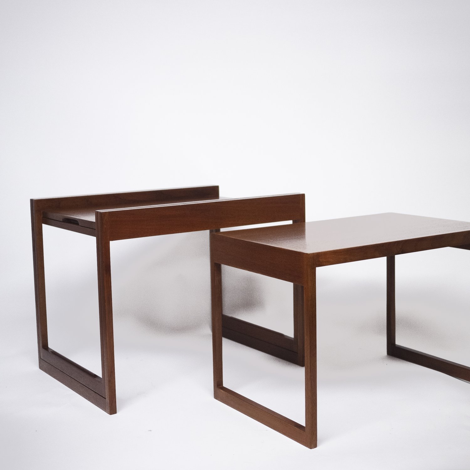 Danish Teak Stacking Nest Of Tables By Illum Wikkelso For CFC Silkeborg, 1960s