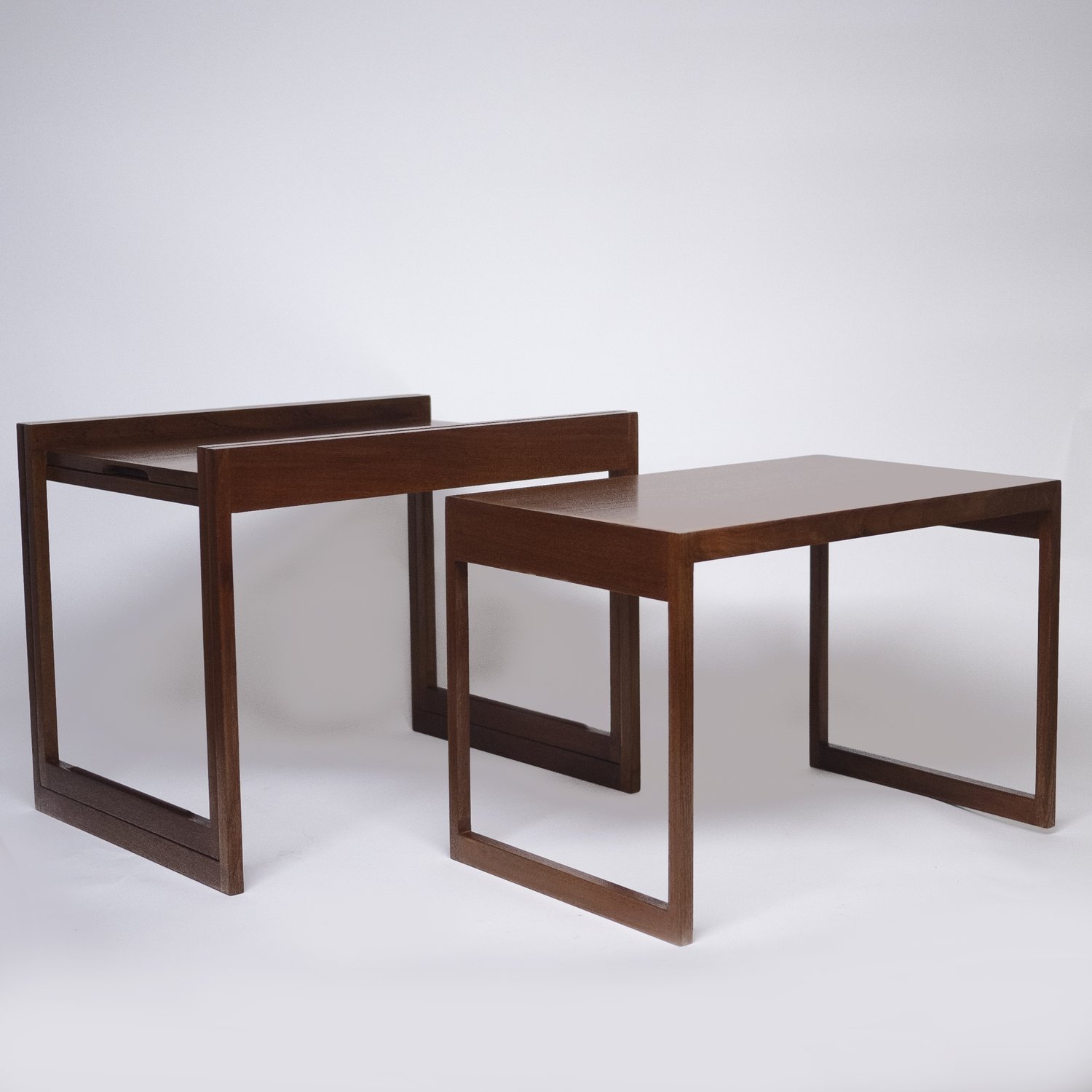 Danish Teak Stacking Nest Of Tables By Illum Wikkelso For CFC Silkeborg, 1960s
