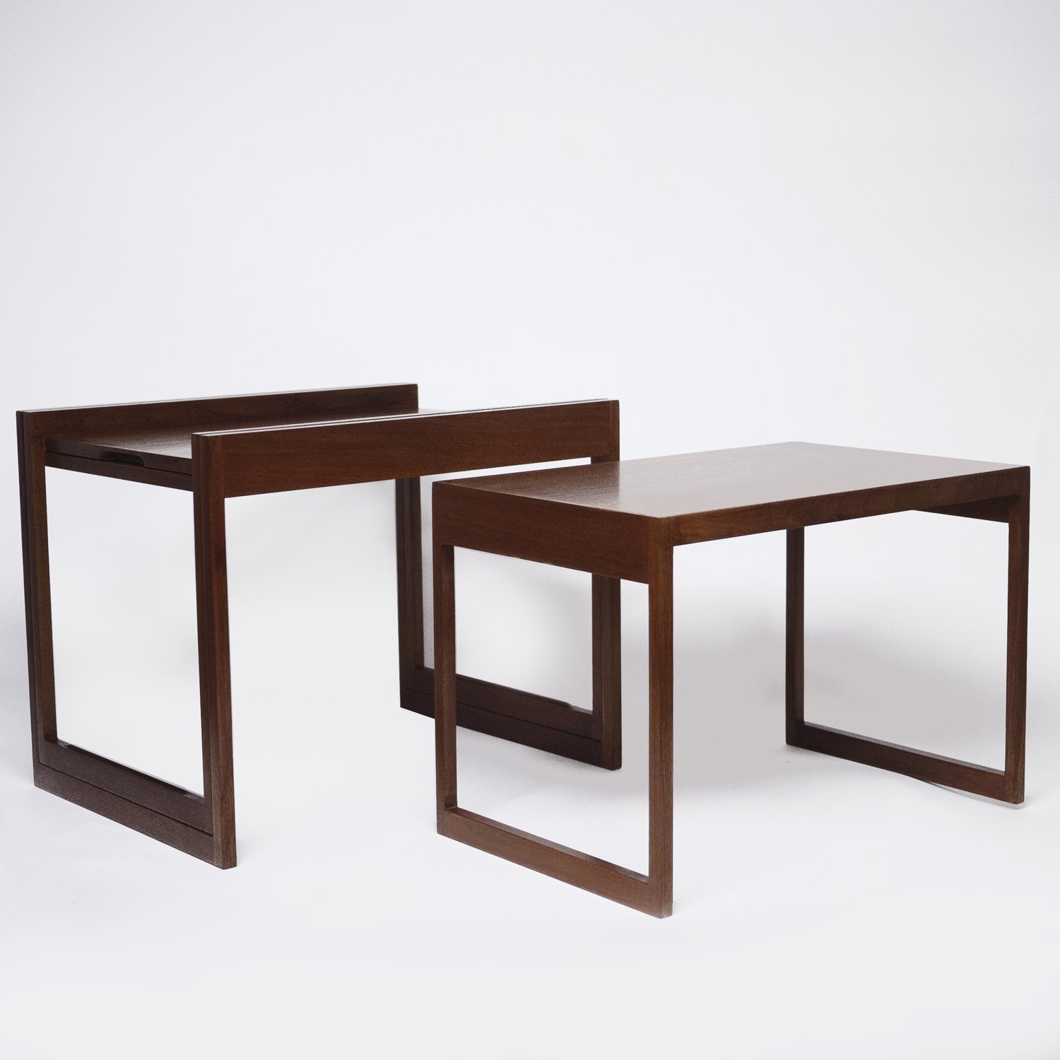 Danish Teak Stacking Nest Of Tables By Illum Wikkelso For CFC Silkeborg, 1960s