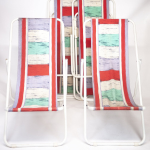 Vintage Italian Deck Chairs By Grand Soleil, 1980s, Set Of 4