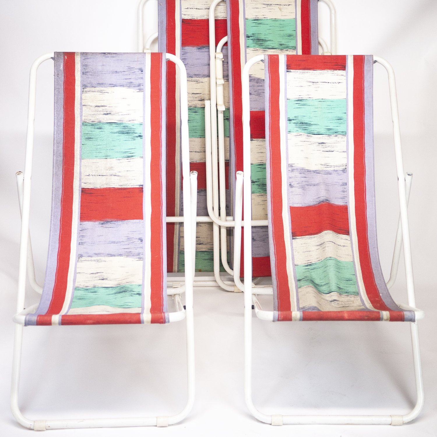 Vintage Italian Deck Chairs By Grand Soleil, 1980s, Set Of 4