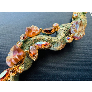 Stunning American Har Cobra Necklace Bracelet Earrings Jewellery Set, Circa 1959
