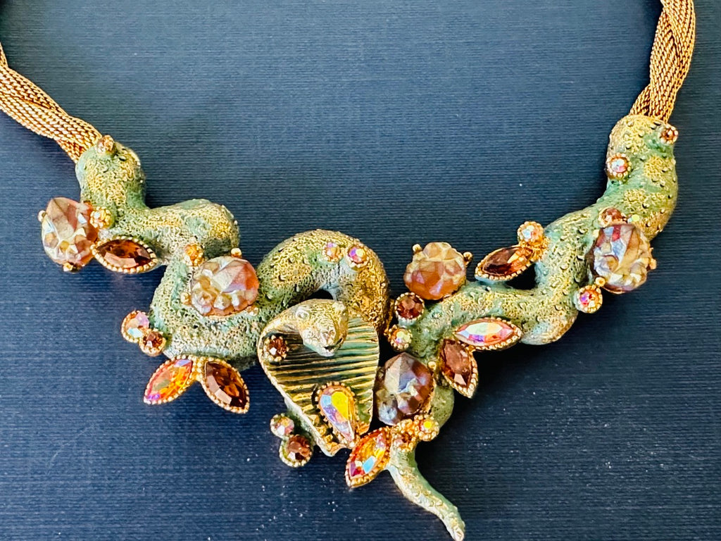 Stunning American Har Cobra Necklace Bracelet Earrings Jewellery Set, Circa 1959