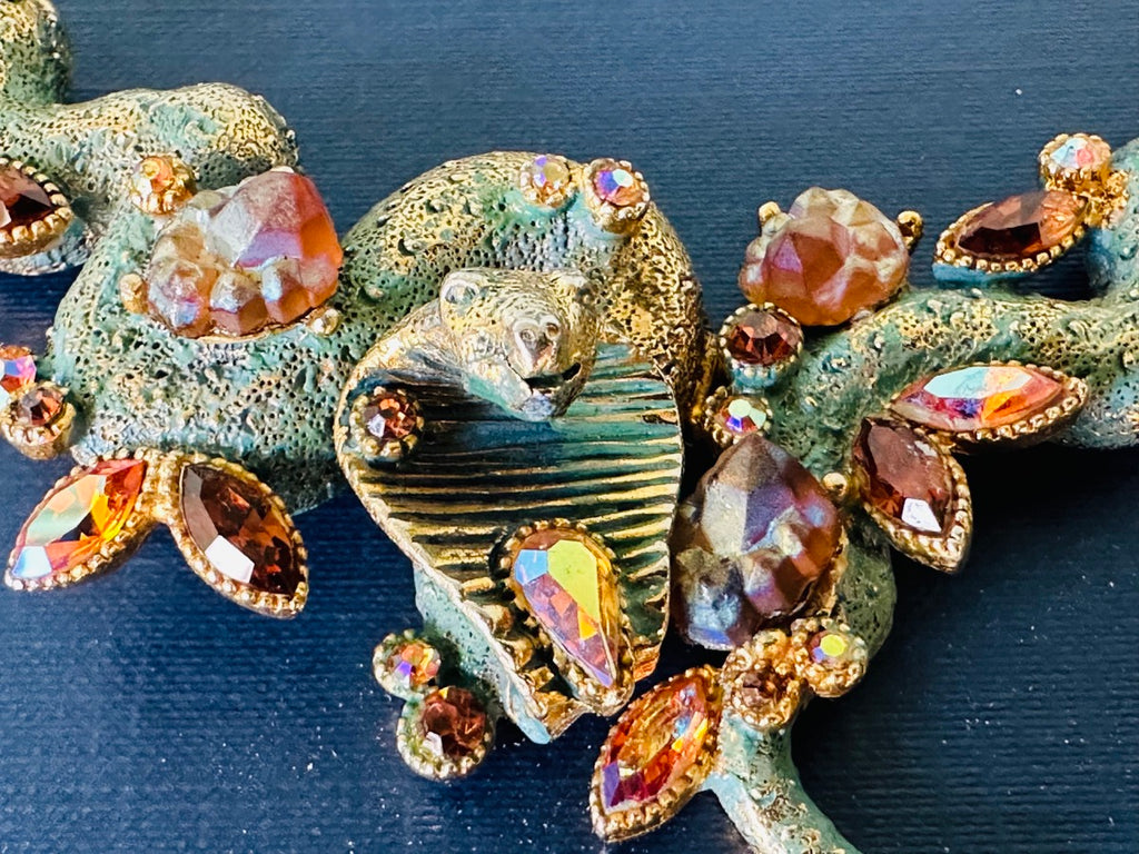 Stunning American Har Cobra Necklace Bracelet Earrings Jewellery Set, Circa 1959