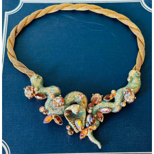 Stunning American Har Cobra Necklace Bracelet Earrings Jewellery Set, Circa 1959