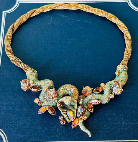 Stunning American Har Cobra Necklace Bracelet Earrings Jewellery Set, Circa 1959