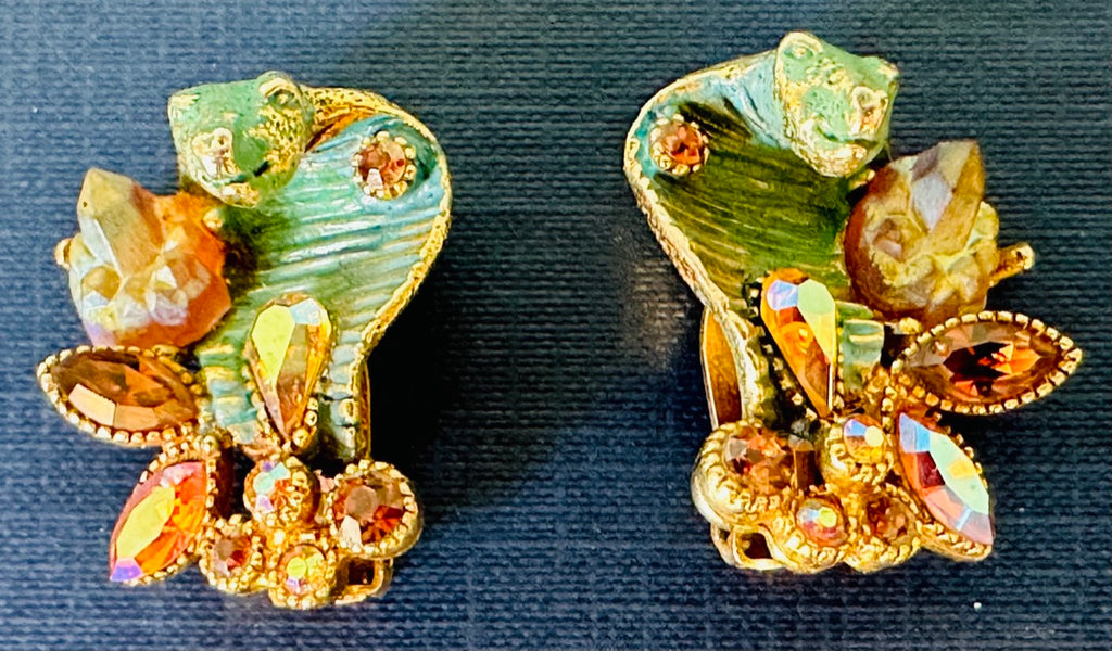 Stunning American Har Cobra Necklace Bracelet Earrings Jewellery Set, Circa 1959