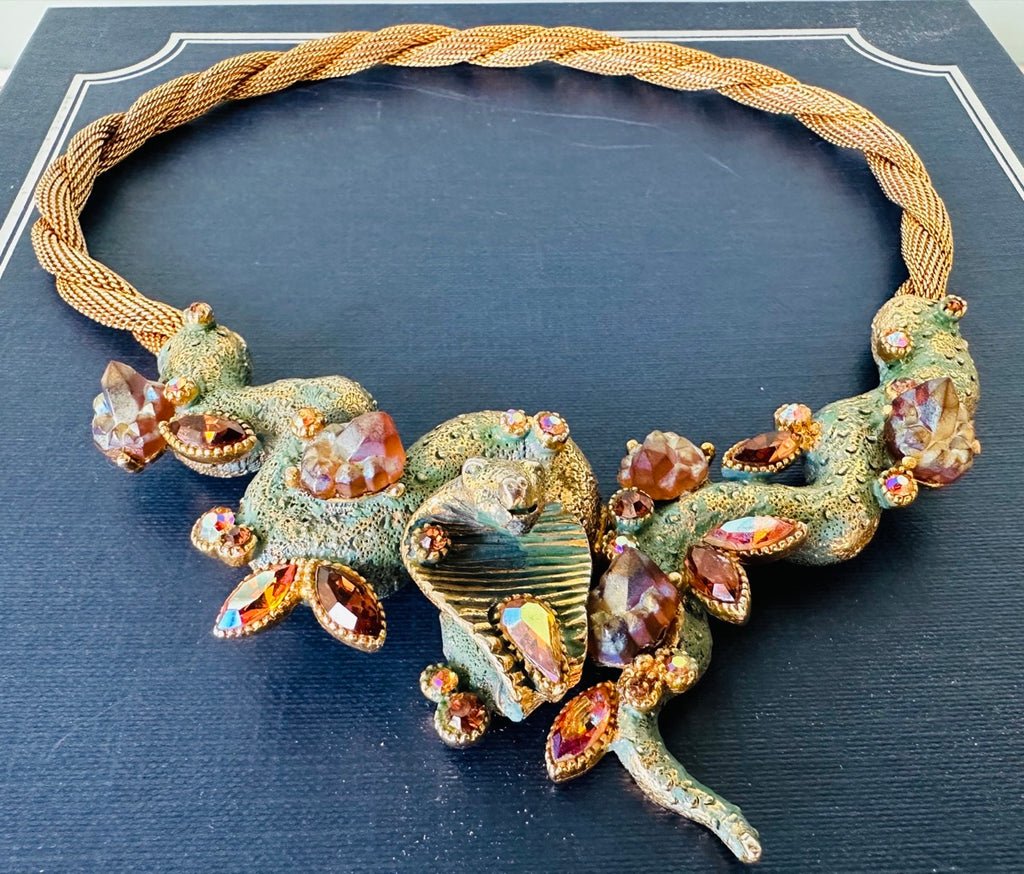Stunning American Har Cobra Necklace Bracelet Earrings Jewellery Set, Circa 1959