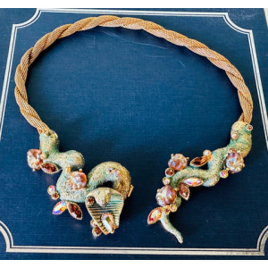 Stunning American Har Cobra Necklace Bracelet Earrings Jewellery Set, Circa 1959