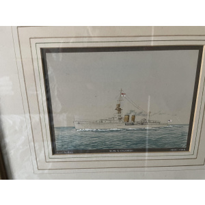 Watercolour of HMS Colombo