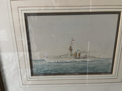 Watercolour of HMS Colombo - Image 6