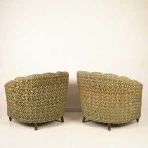Pair of Giò Ponti Style Shell Armchairs for Home & Garden