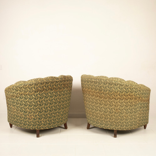Pair of Giò Ponti Style Shell Armchairs for Home & Garden
