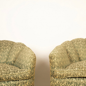 Pair of Giò Ponti Style Shell Armchairs for Home & Garden