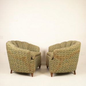 Pair of Giò Ponti Style Shell Armchairs for Home & Garden