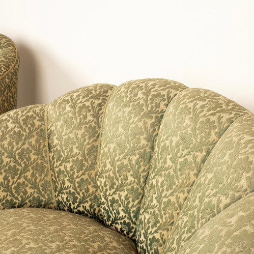 Pair of Giò Ponti Style Shell Armchairs for Home & Garden