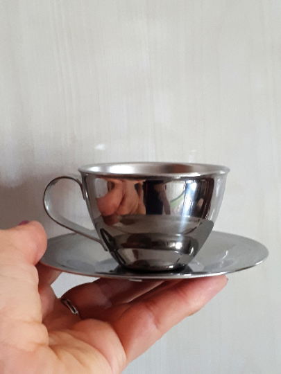 Metal Espressso Cup Set of 2, 1960s
