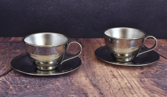 Metal Espressso Cup Set of 2, 1960s