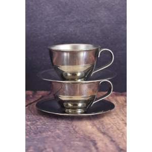 Metal Espressso Cup Set of 2, 1960s