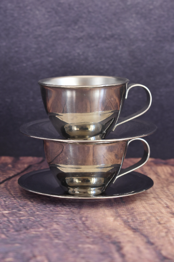 Metal Espressso Cup Set of 2, 1960s
