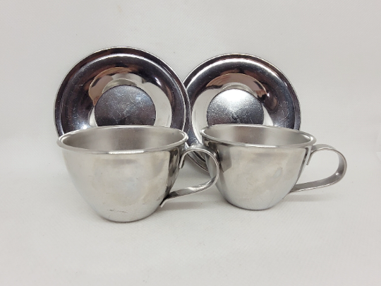 Metal Espressso Cup Set of 2, 1960s
