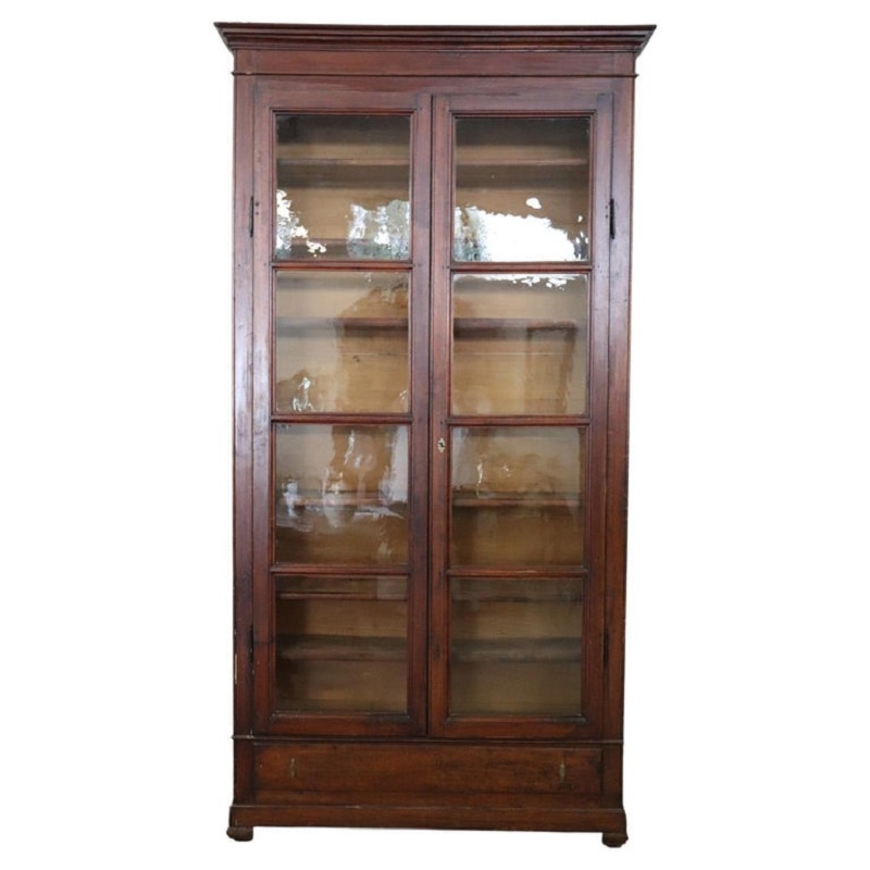 19th Century Poplar Wood Bookcase