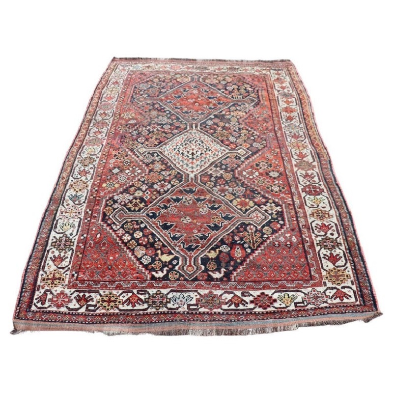 Middle Eastern Shiraz Rug, 1950s
