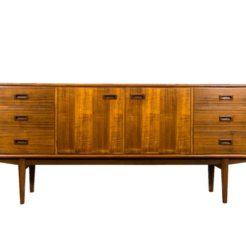 Restored Walnut Sideboard From Bydgoskie Furniture Factory, 1960s
