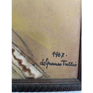 Vintage 1960s abstract painting