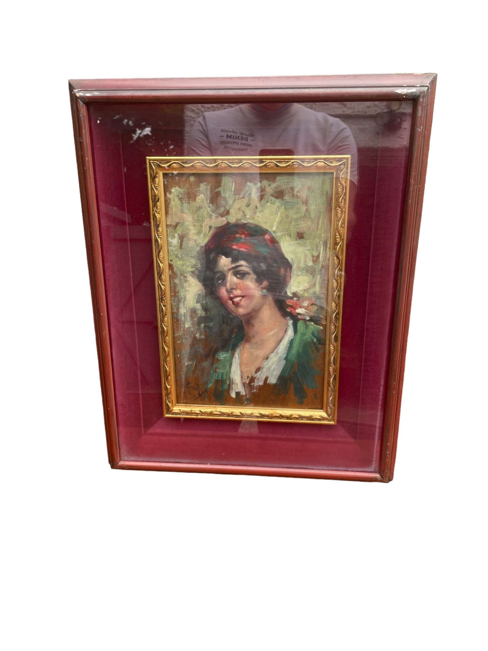Painting Of A Italian girl from Naples
